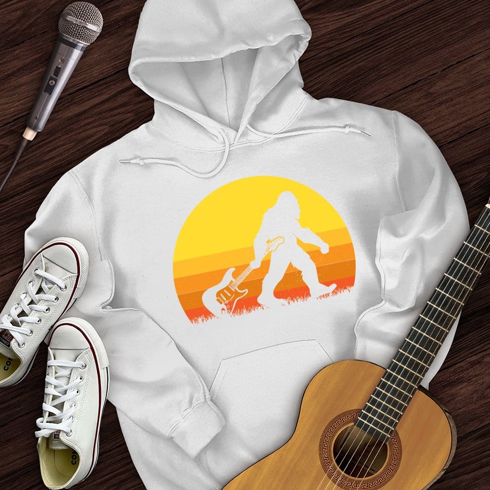 Printify Hoodie White / S Bigfoot Dragging Guitar Hoodie