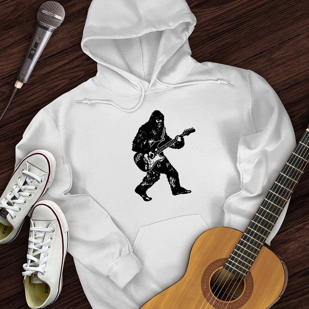 Printify Hoodie White / S Bigfoot Playing Guitar Hoodie