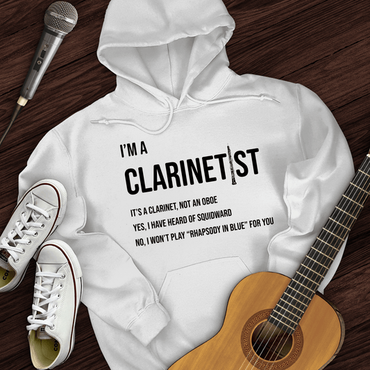 Printify Hoodie White / S Clarinetist Hoodie