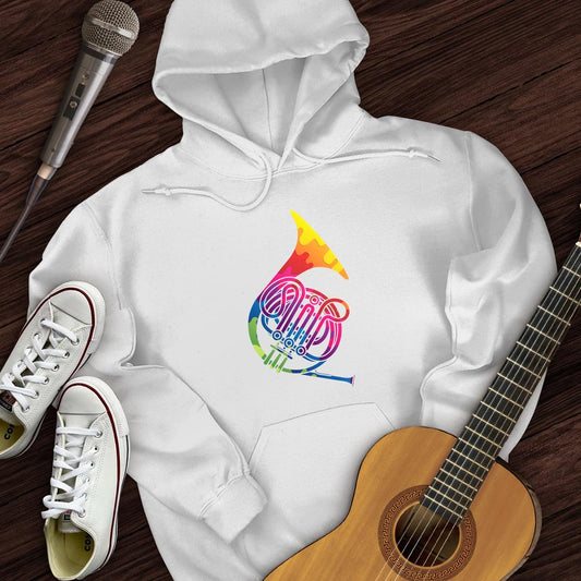 Printify Hoodie White / S Colorful Horn Hoodie