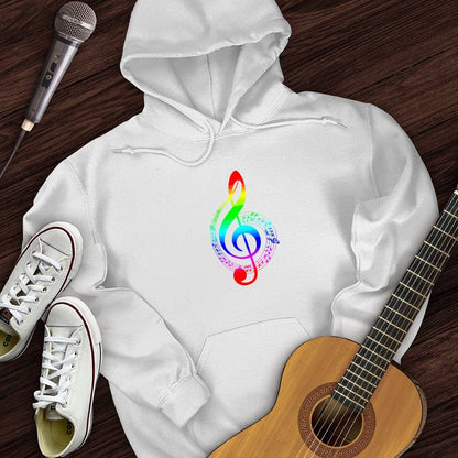 Printify Hoodie White / S Colorful Sound Hoodie