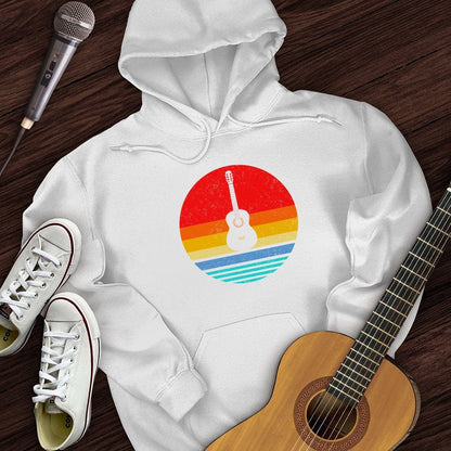 Printify Hoodie White / S Colorful Vintage Guitar Hoodie