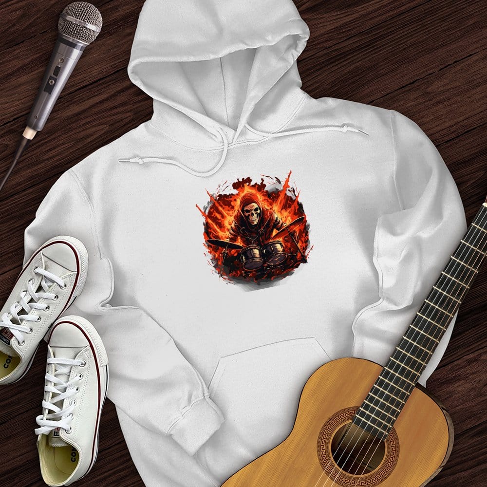 Printify Hoodie White / S Diablo's Drummer Hoodie