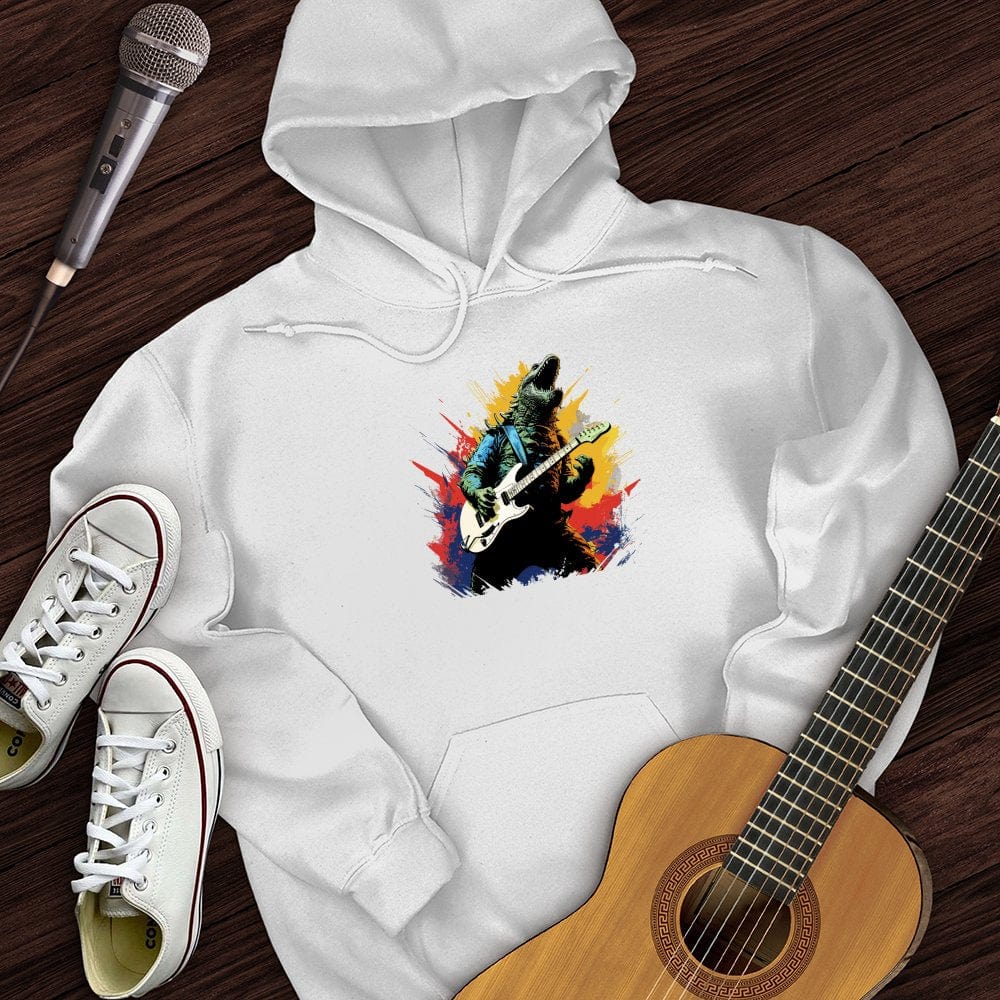 Printify Hoodie White / S Dino Rocker Hoodie