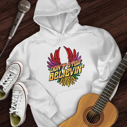 Printify Hoodie White / S Don't Stop Believin' Hoodie