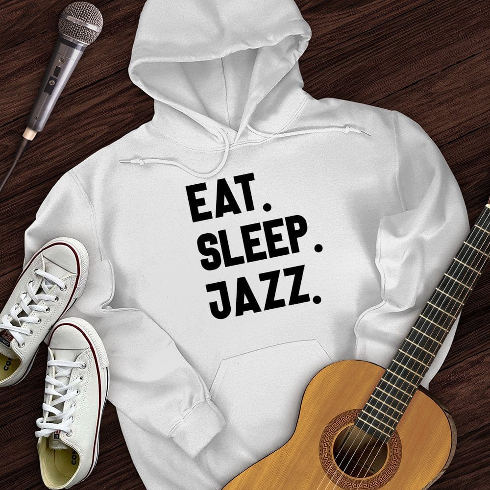 Printify Hoodie White / S Eat Sleep Jazz Hoodie