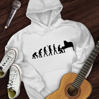 Printify Hoodie White / S Evolution Of Pianist Hoodie