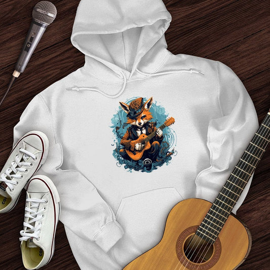 Printify Hoodie White / S Fox Playing Guitar Hoodie