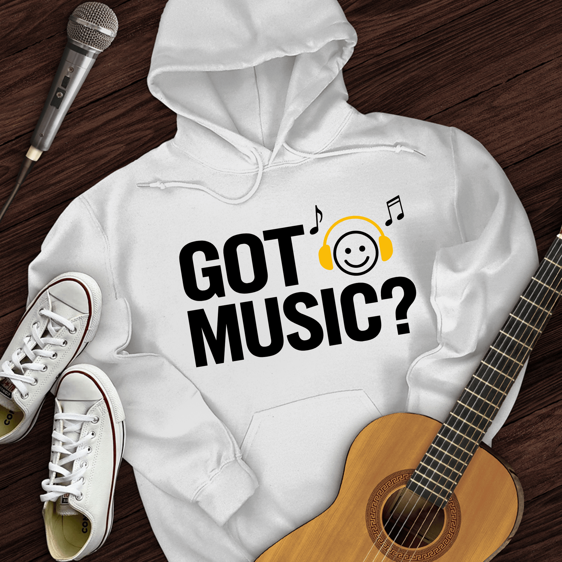 Printify Hoodie White / S Got Music Hoodie
