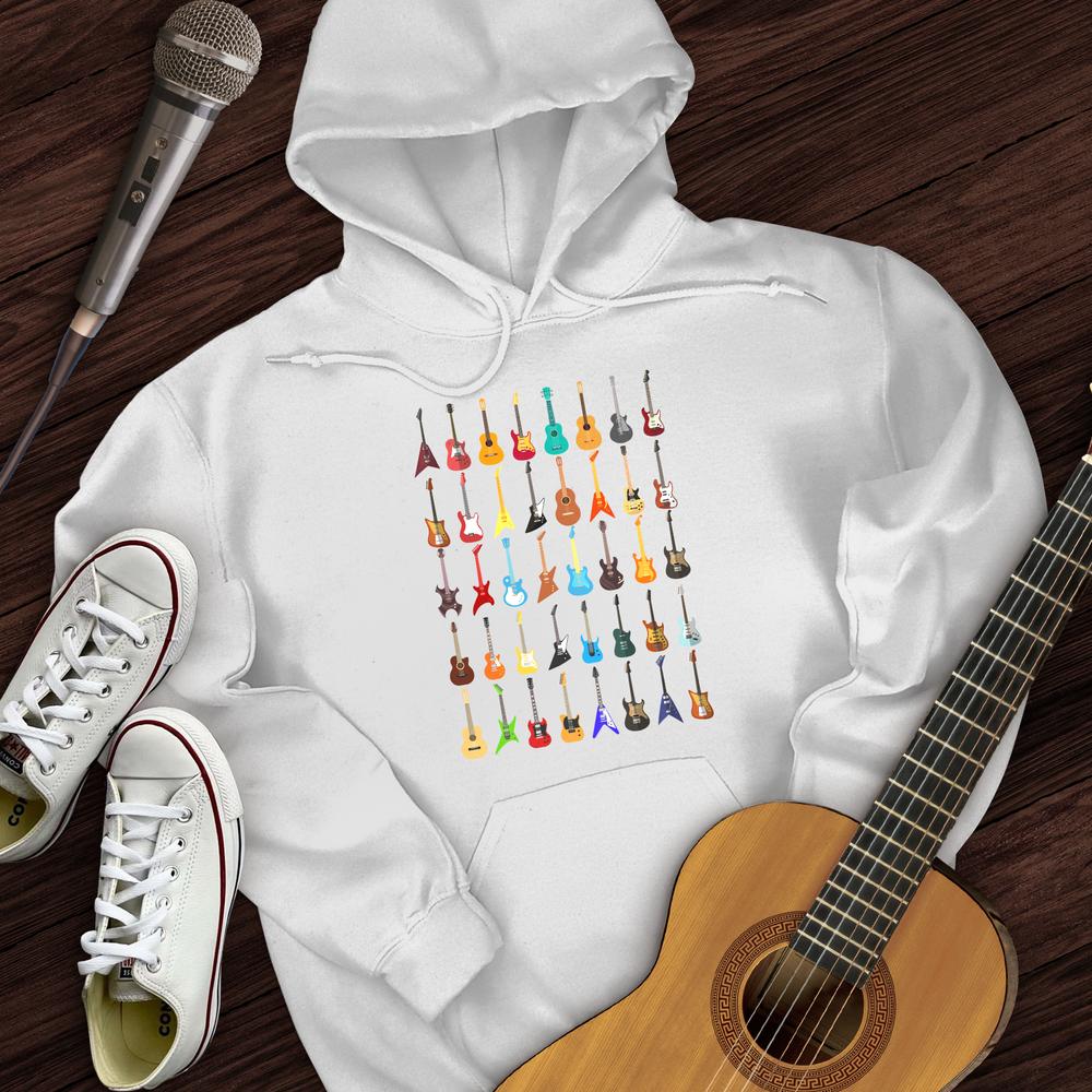 Printify Hoodie White / S Guitar Collection Hoodie