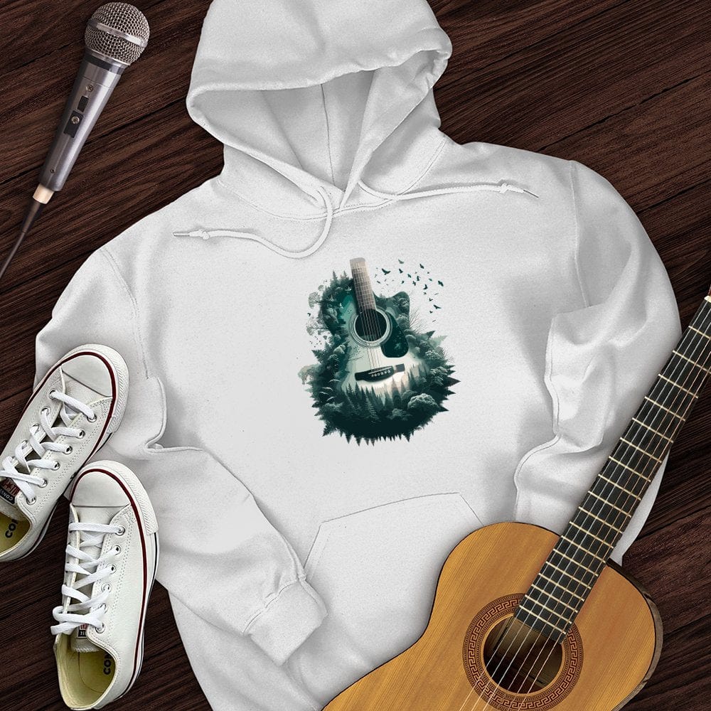 Printify Hoodie White / S Guitar Nature Hoodie