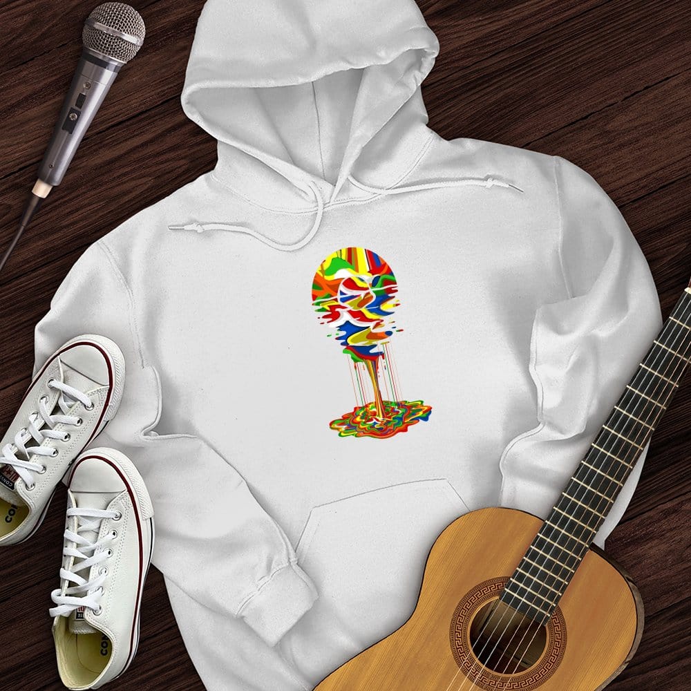 Printify Hoodie White / S Melting Rainbow Vinyl Hoodie