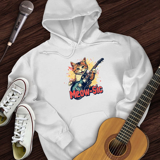 Printify Hoodie White / S Meow-sic Hoodie