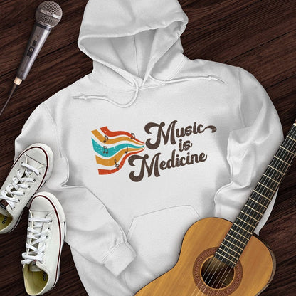 Printify Hoodie White / S Music Is Medicine Hoodie