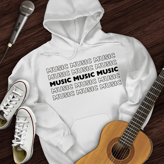 Printify Hoodie White / S Music Music Music Hoodie