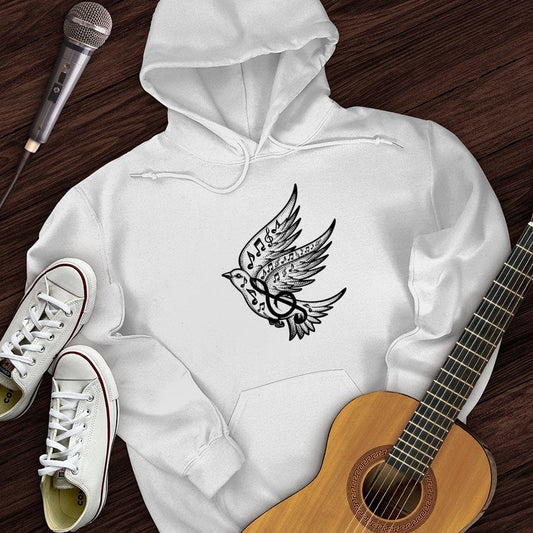 Printify Hoodie White / S Musical Dove Hoodie