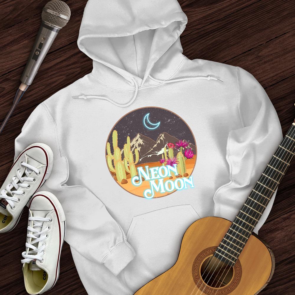 Printify Hoodie White / S Neon Moon Hoodie