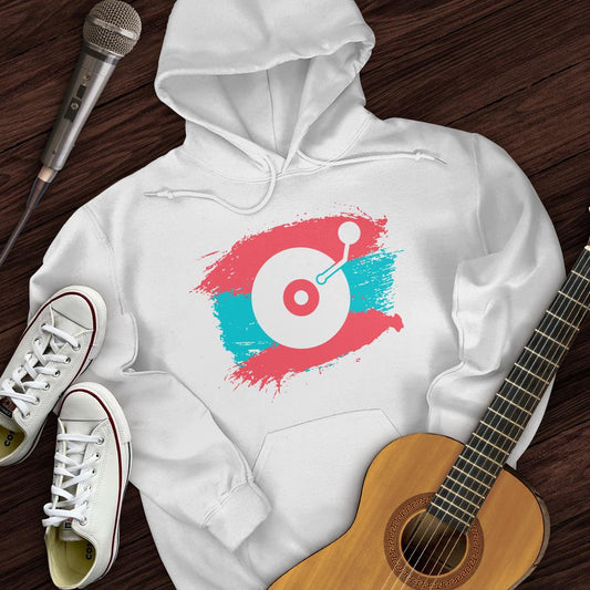 Printify Hoodie White / S Painted Record Hoodie