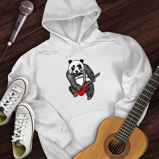 Printify Hoodie White / S Panda Guitar Hoodie