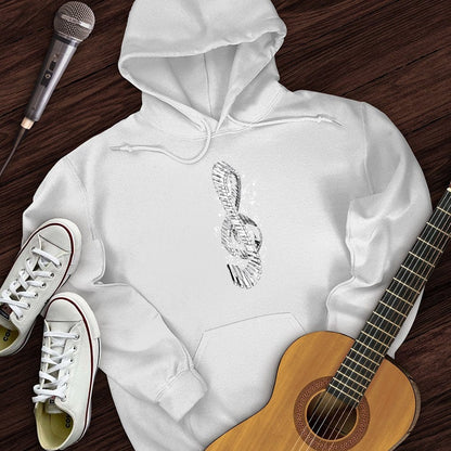 Printify Hoodie White / S Piano Treble Clef Hoodie