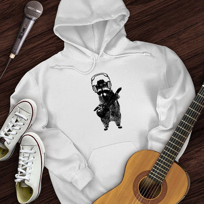 Printify Hoodie White / S Racoon Rocker Hoodie