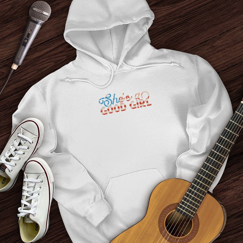 Printify Hoodie White / S She's A Good Girl Hoodie