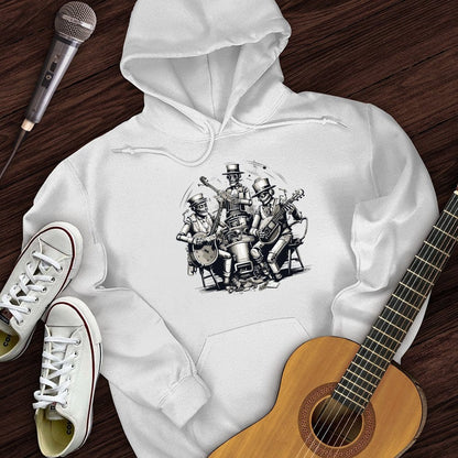 Printify Hoodie White / S Steampunk Skeleton Band Hoodie