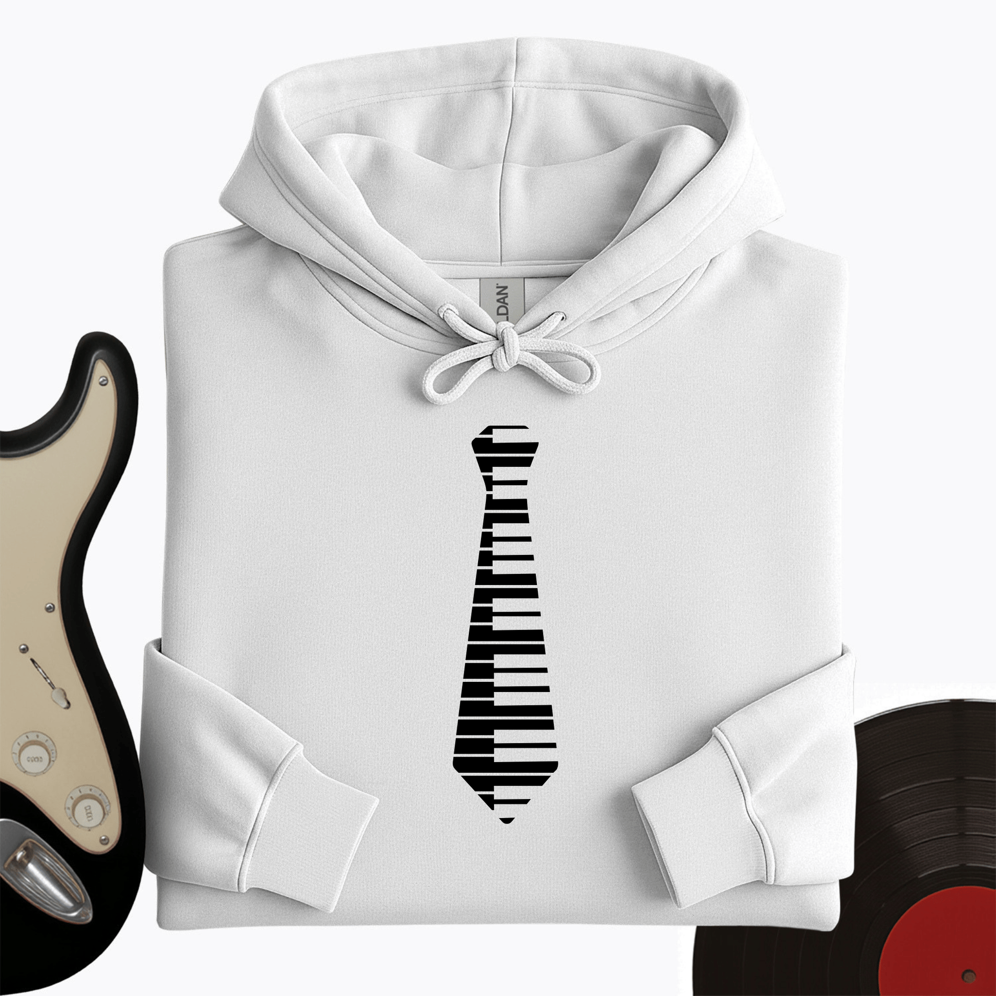 Printify Hoodie White / S Tie Keyboard Hoodie