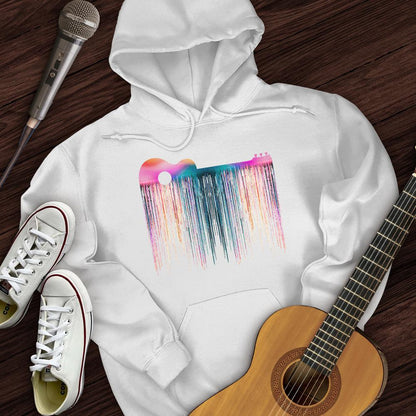 Printify Hoodie White / S Trippy Guitar Hoodie
