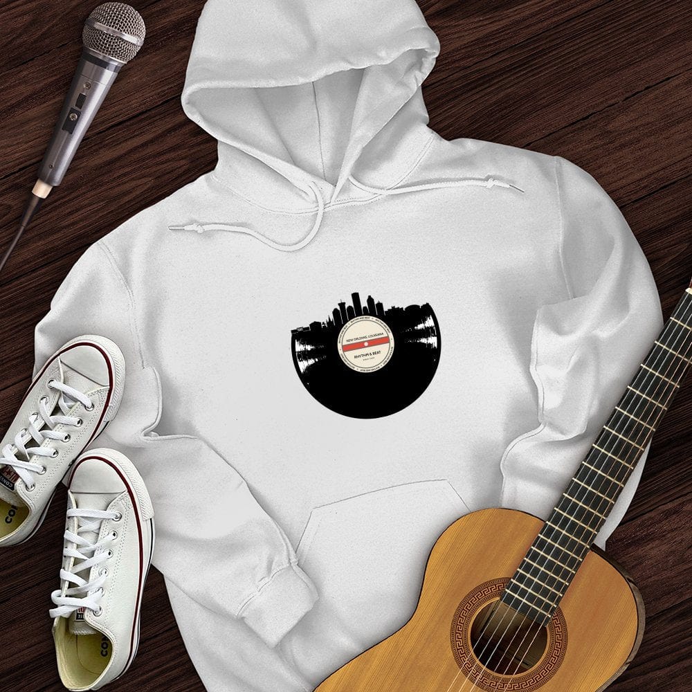 Printify Hoodie White / S Vinyl Skyline New Orleans Hoodie