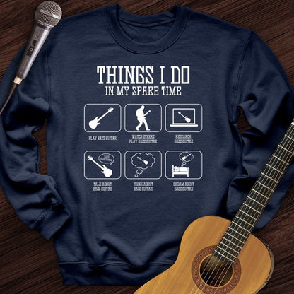 Printify Sweatshirt All I Do is Bass Guitar Crewneck