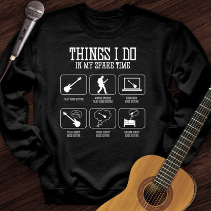 Printify Sweatshirt All I Do is Bass Guitar Crewneck
