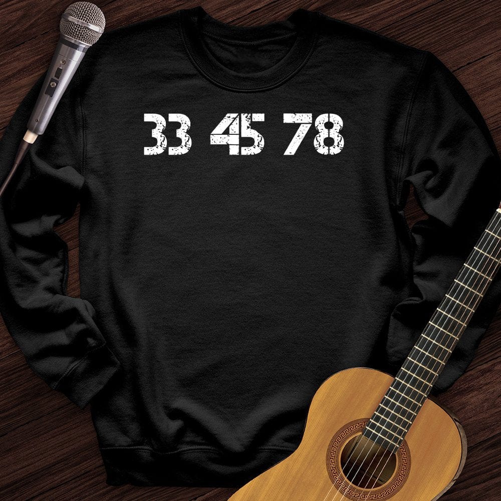 Printify Sweatshirt Black / S 33-45-78 RPM Turntable Crewneck