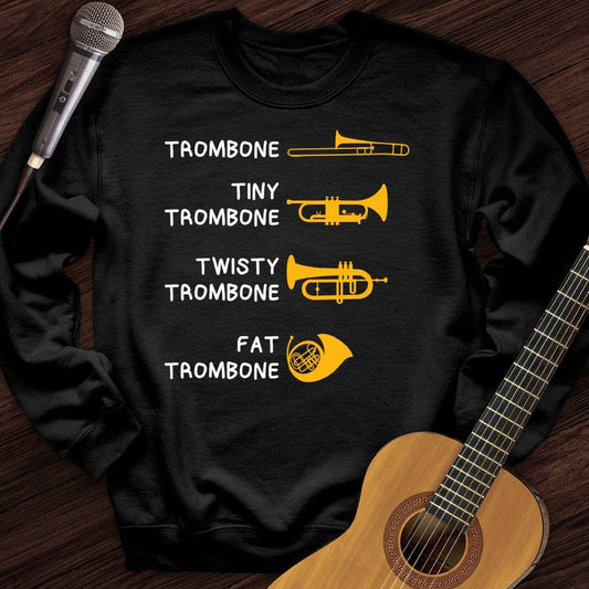 Printify Sweatshirt Black / S All Trombones Crewneck