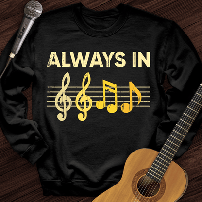 Printify Sweatshirt Black / S Always In Crewneck