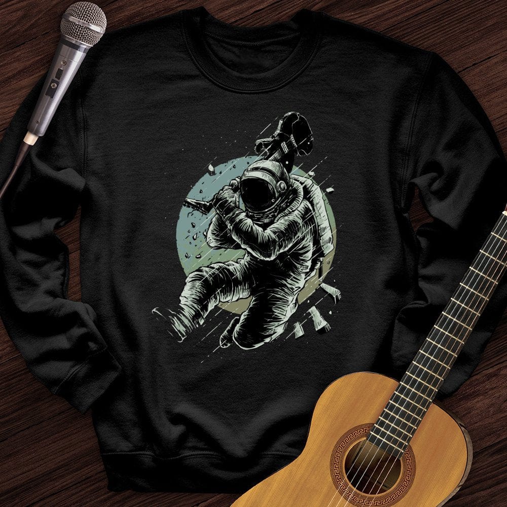 Printify Sweatshirt Black / S Astronaut Rockstar Crewneck