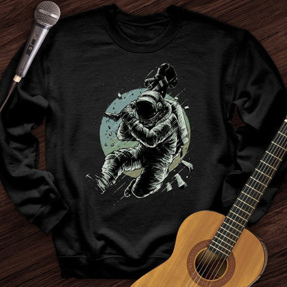 Printify Sweatshirt Black / S Astronaut Rockstar Crewneck