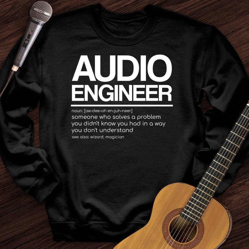 Printify Sweatshirt Black / S Audio Engineer Crewneck
