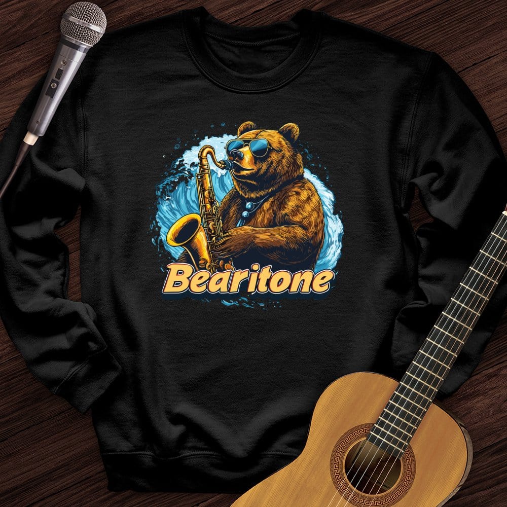 Printify Sweatshirt Black / S Bear-itone Crewneck