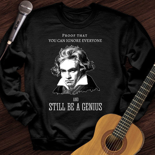 Printify Sweatshirt Black / S Beethoven Proof That Crewneck