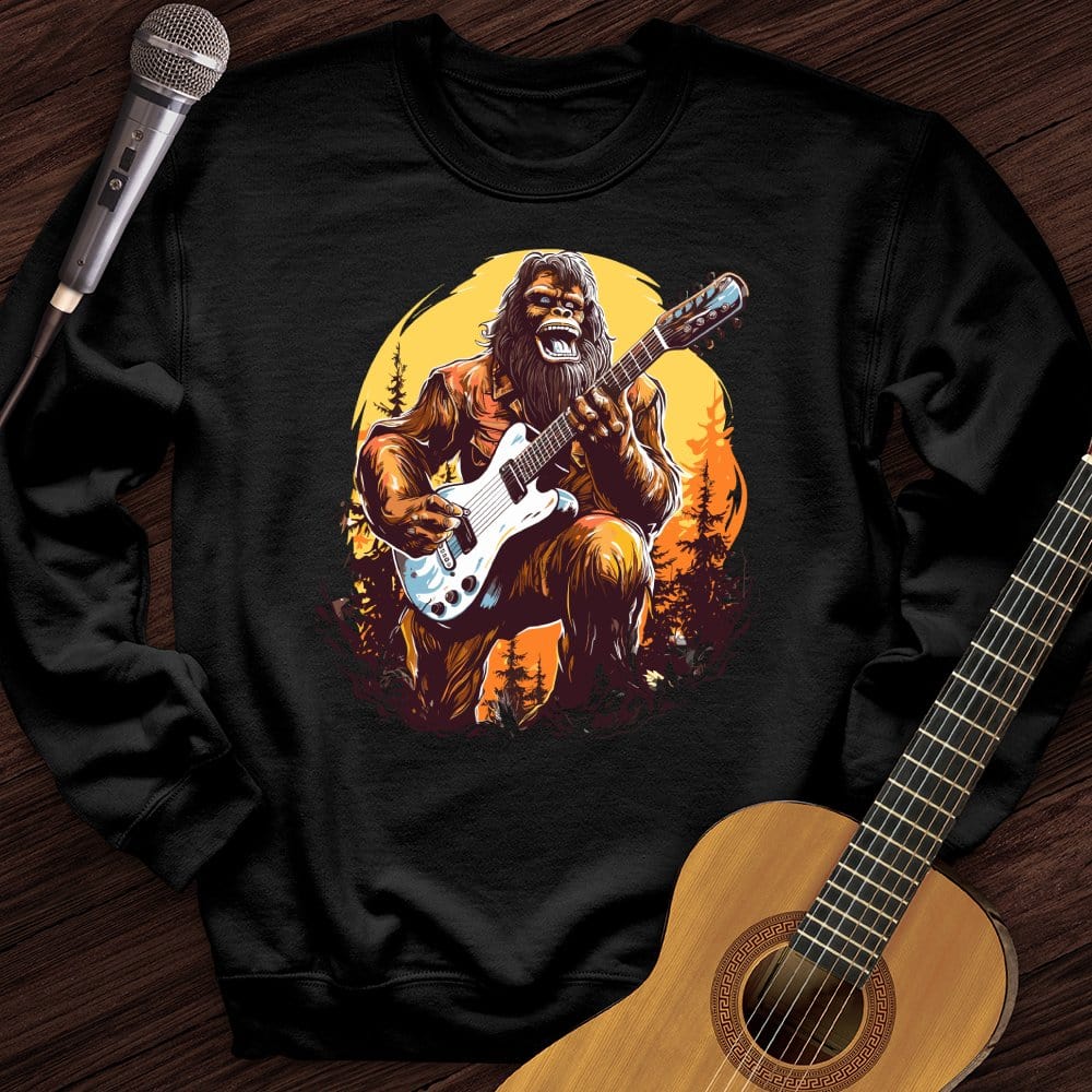 Printify Sweatshirt Black / S Bigfoot Shredding Crewneck