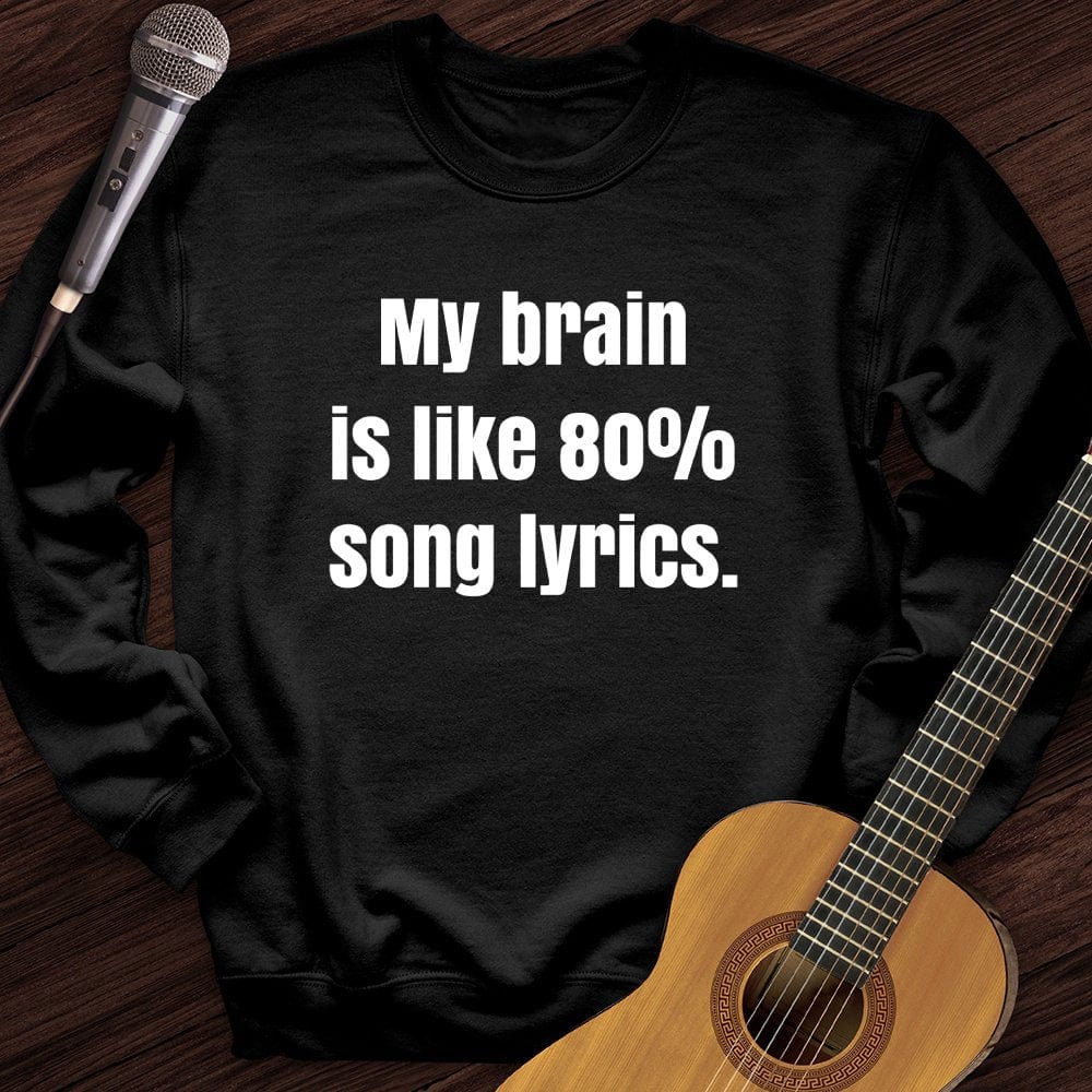 Printify Sweatshirt Black / S Brain of Lyrics Crewneck