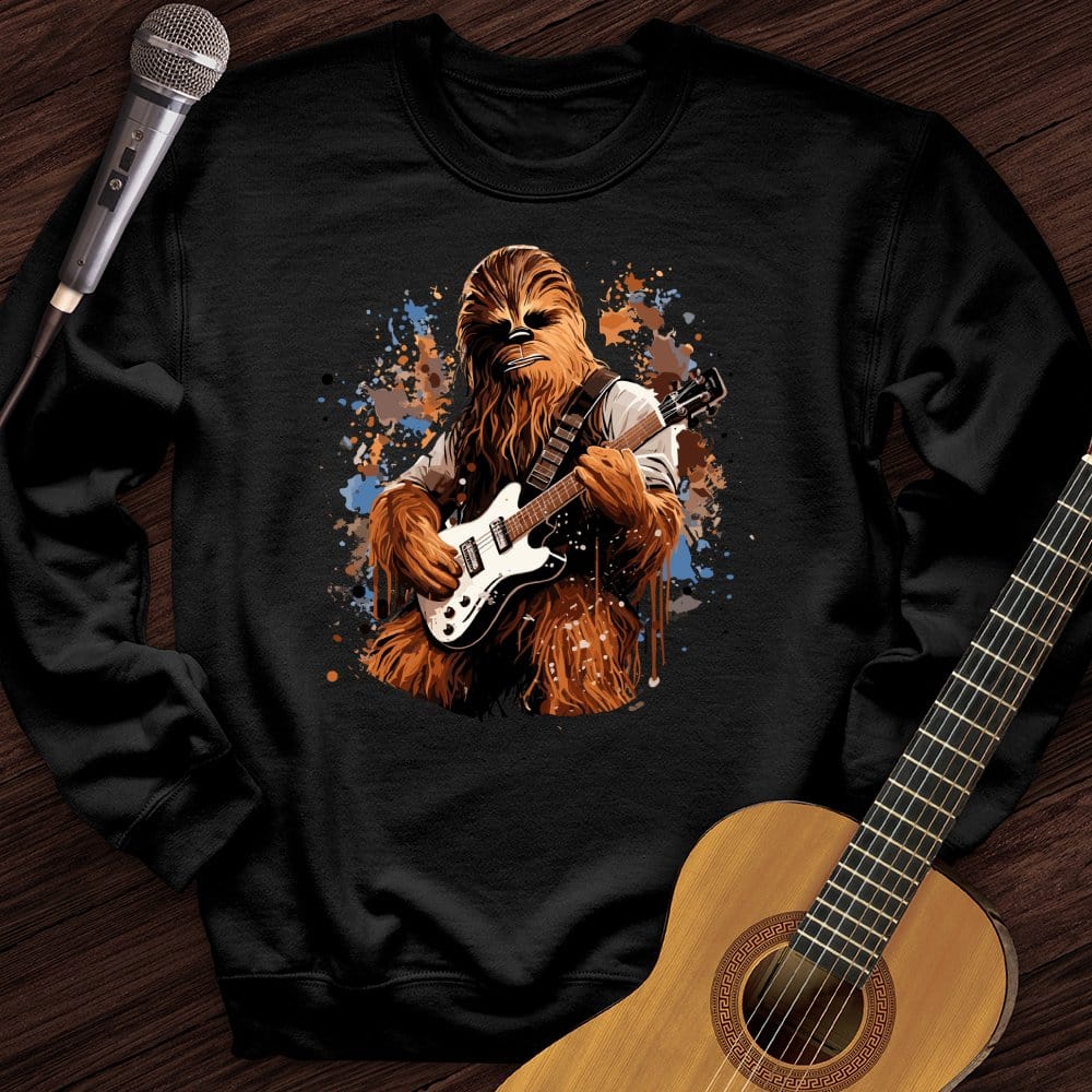 Printify Sweatshirt Black / S Chewy Guitar Crewneck