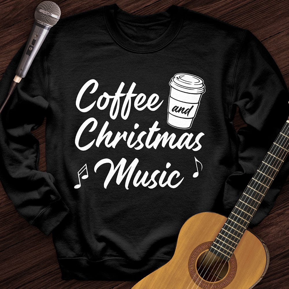 Printify Sweatshirt Black / S Coffee and Christmas Crewneck