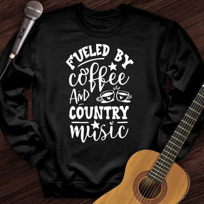Printify Sweatshirt Black / S Coffee and Country Music Crewneck