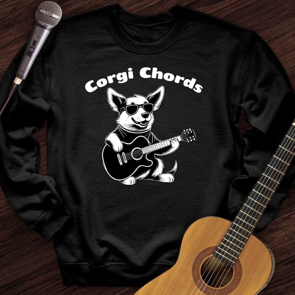 Printify Sweatshirt Black / S Corgi Crewneck