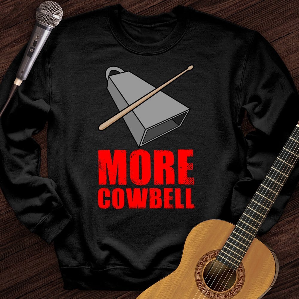 Printify Sweatshirt Black / S Cowbell Crewneck