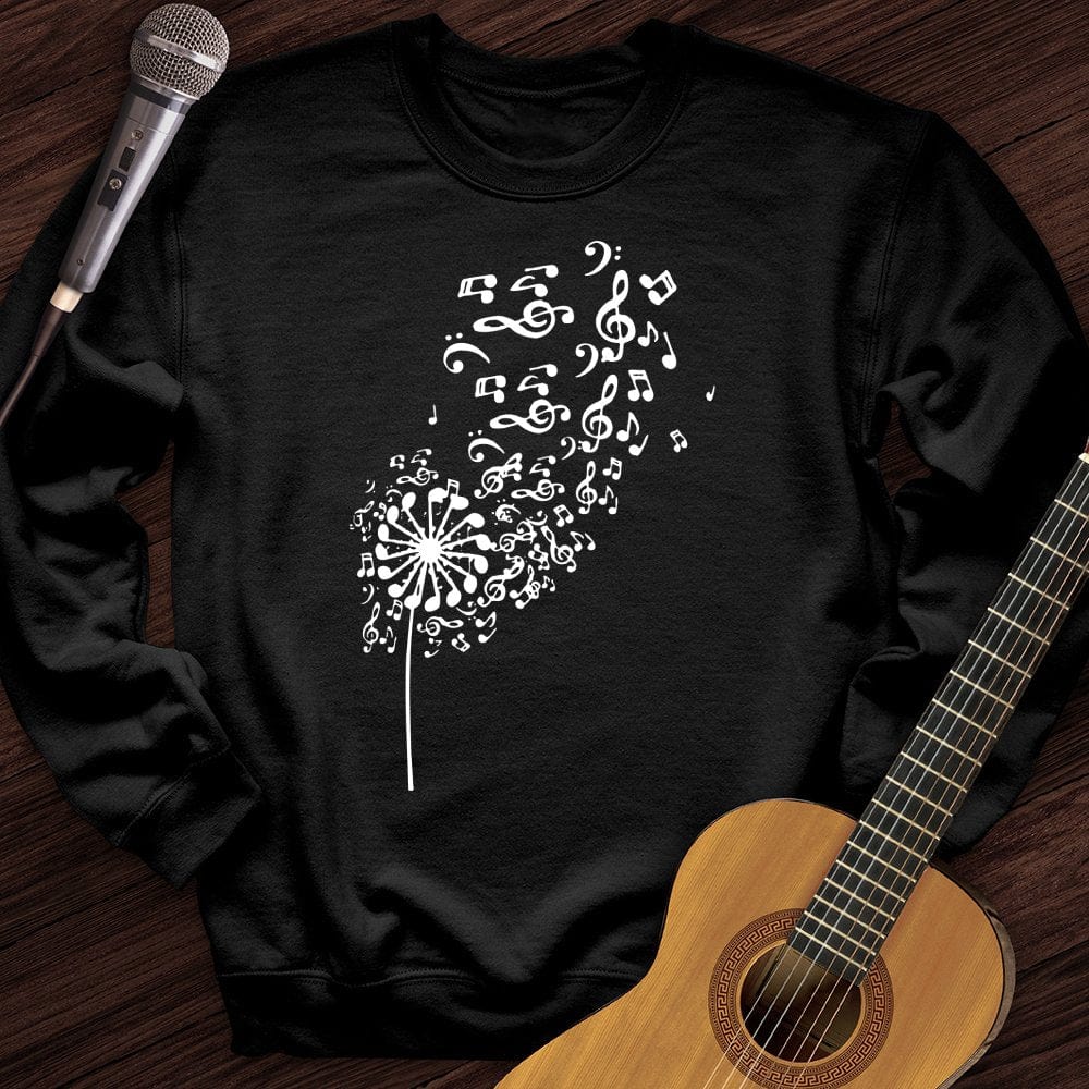 Printify Sweatshirt Black / S Dandelion Crewneck