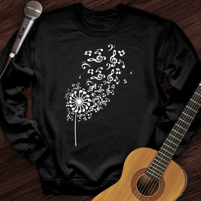 Printify Sweatshirt Black / S Dandelion Crewneck
