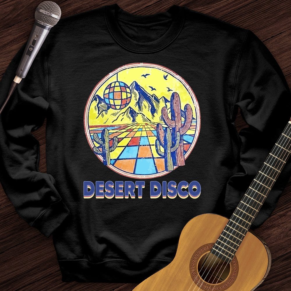 Printify Sweatshirt Black / S Desert Disco Crewneck